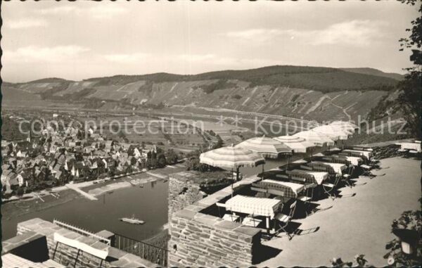 Bullay Mosel Berghotel Marienburg Blick von der Terr