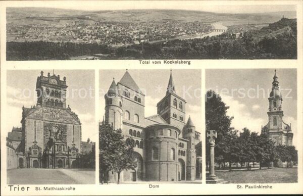 Trier Total vom Kockelsberg St Matthiaskirche