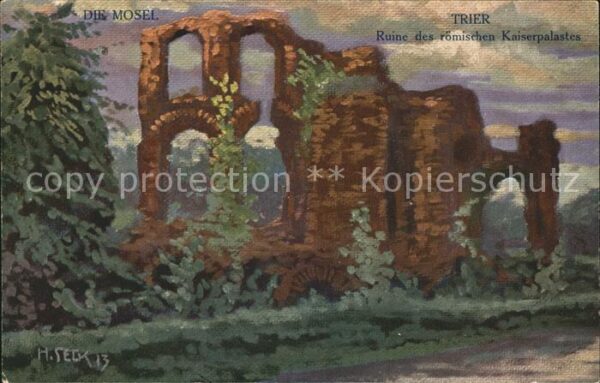 Trier Ruine des römischen Kaiserpalastes Küns