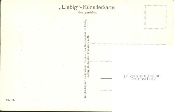 Frankfurt Main Tuchgaden Künstlerkarte Liebig – Bild 2
