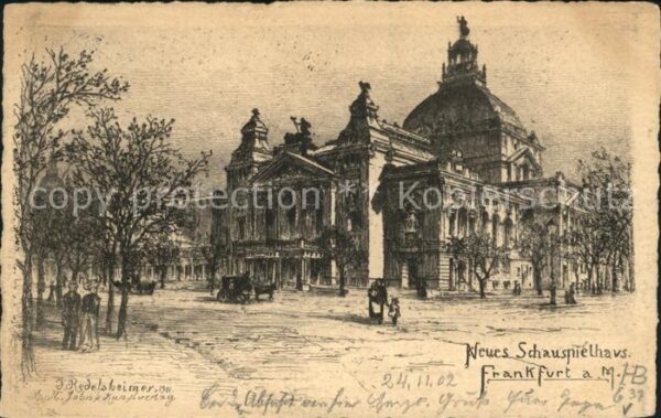 Frankfurt Main Neues Schauspielhaus Künstlerkarte