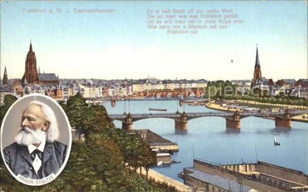 Sachsenhausen Frankfurt Main Brücke Kirche Gedicht Friedrich St