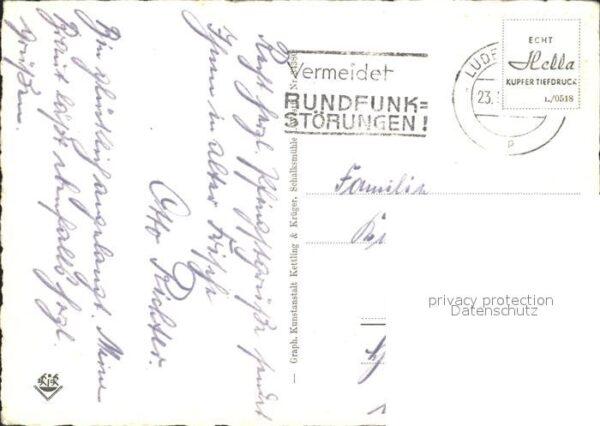 Luedenscheid Ehrenmal Kupfertiefdruck – Bild 2