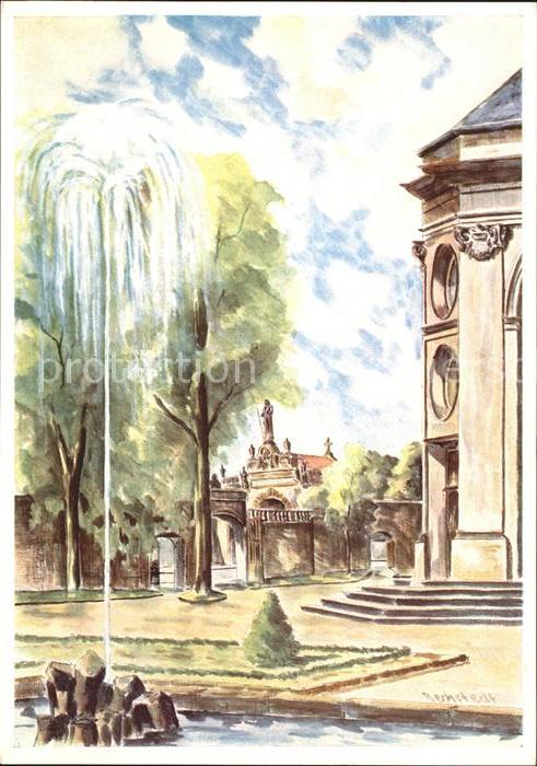 Fulda Orangerie und Paulustor Künstlerkarte K