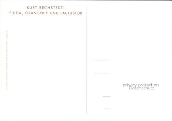 Fulda Orangerie und Paulustor Künstlerkarte K – Bild 2