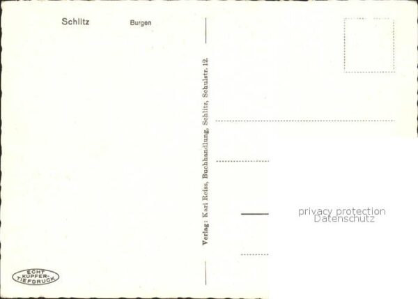 Schlitz Burgen Kupfertiefdruck – Bild 2