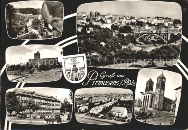Pirmasens Teilansichten Kirche Hindenburgbrücke W