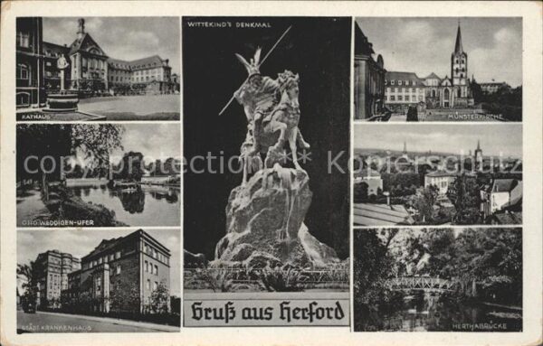 Herford Rathaus Münsterkirche Wittekinds Denkma