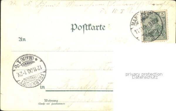 Weinheim Bergstrasse Burg Windeck Künstlerkarte – Bild 2