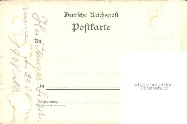 Heidelberg Neckar Ruprechtsbau Glockenturm Künstlerkarte – Bild 2