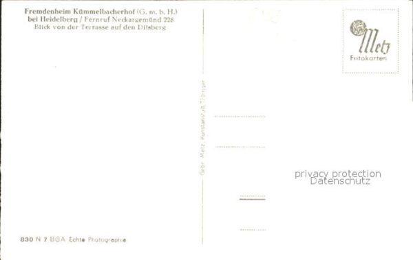 Heidelberg Neckar Fremdenheim Kümmelbacherhof – Bild 2