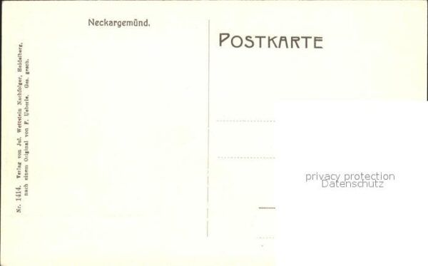 Neckargemuend Partie am Neckar Künstlerkarte – Bild 2