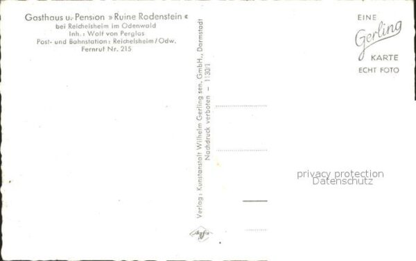 Reichelsheim Odenwald Gasthaus Pension Ruine Rodenstein – Bild 2