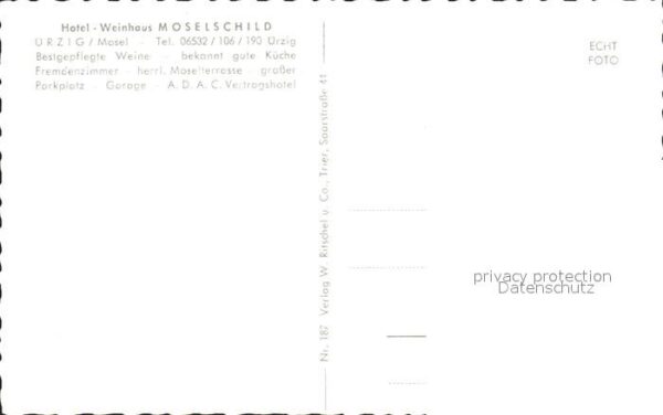 Uerzig Hotel Weinhaus Moselschild Terrasse – Bild 2