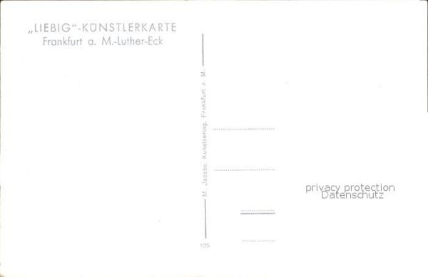 Frankfurt Main Martin Luther Eck Künstlerkarte Liebig – Bild 2