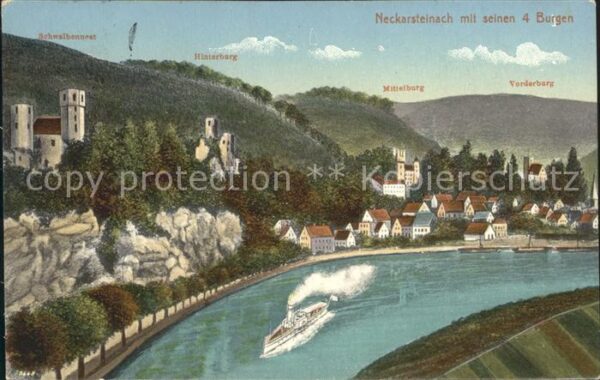 Neckarsteinach mit seinen 4 Burgen