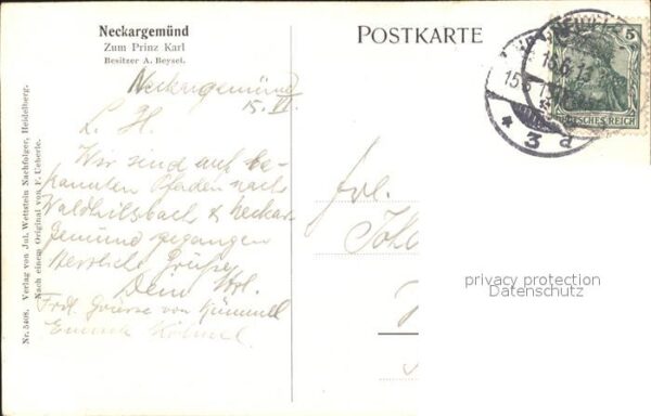 Neckargemuend zum Prinz Karl Künstlerkarte – Bild 2