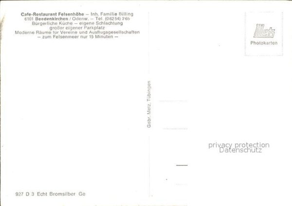 Beedenkirchen Cafe Restaurant Felsenhöhe – Bild 2