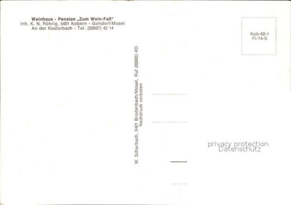 Kobern-Gondorf Weinhaus Pension zum Weinfaß – Bild 2