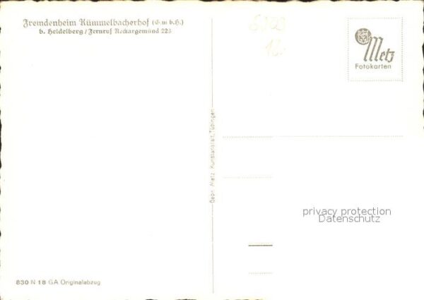 Heidelberg Neckar Fremdenheim Kümmelbacherhof – Bild 2