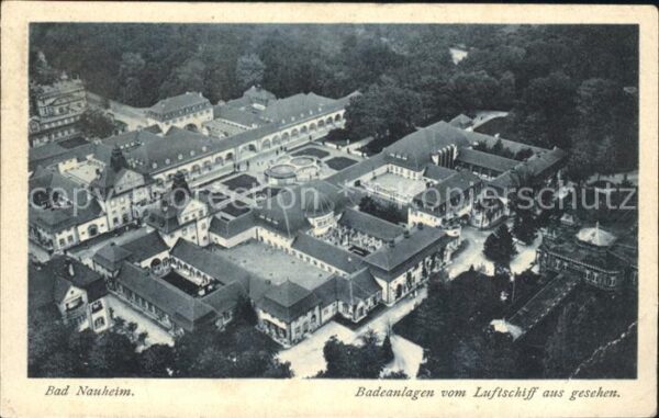Bad Nauheim Fliegeraufnahme Badeanlagen vom Luftsch