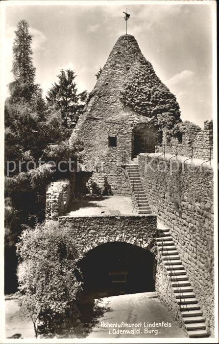 Lindenfels Odenwald Burgtreppe im Inneren