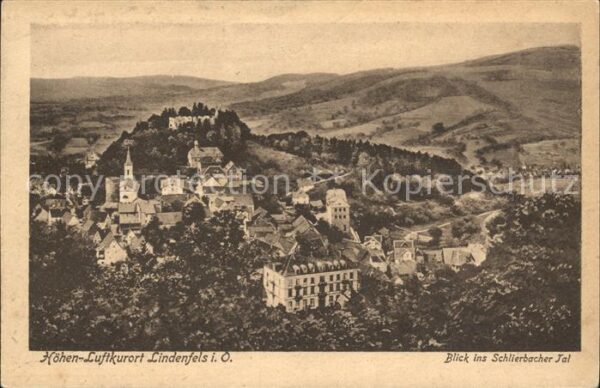 Lindenfels Odenwald Blick ins Schlierbacher Tal