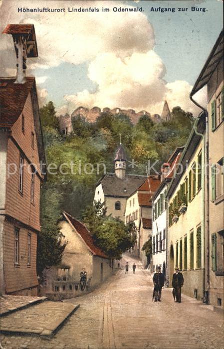 Lindenfels Odenwald Aufgang zur Burg