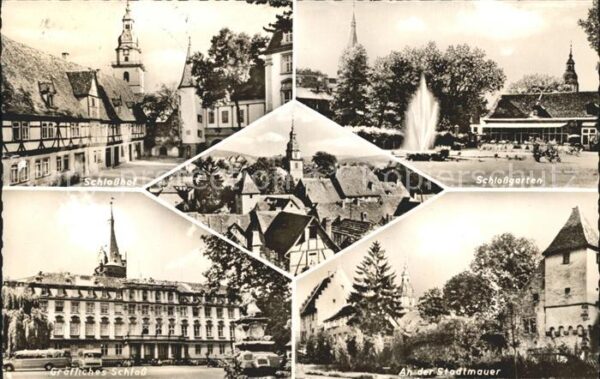 Erbach Odenwald Schlossgarten Schlosshof Gräfliches Sch