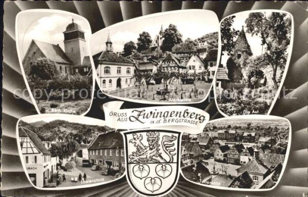Zwingenberg Bergstrasse Katholische Kirche Löwenplatz Marktplat