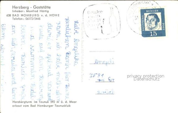 Bad Homburg Gaststätte Herzberg – Bild 2