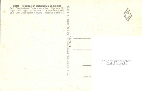 Koeppern Taunus Hotel Pension Zur Historischen Lochmühl – Bild 2