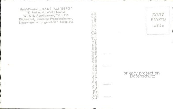 Rod Weil Hotel Pension Haus am Berg – Bild 2