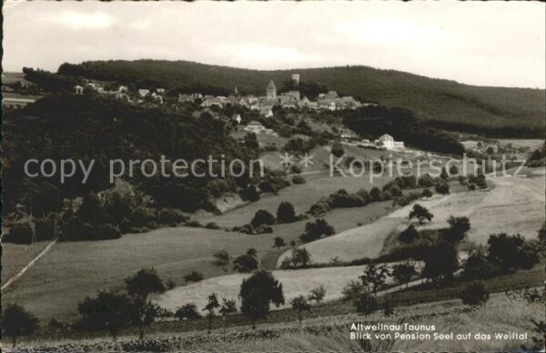 Altweilnau Blick von Pension Seel auf das Weitland
