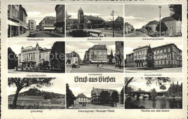 Giessen Lahn Bahnhof Stadttheater Universität