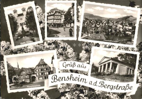 Bensheim Bergstrasse Markt Katholische Kirche Hospitalplatz