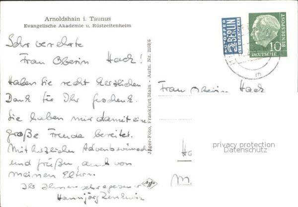 Arnoldshain Evangelische Akademie Rüstzeitenheim – Bild 2