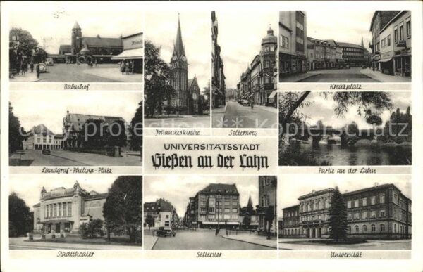 Giessen Lahn Bahnhof Johanniskirche Kreuzplatz Staat