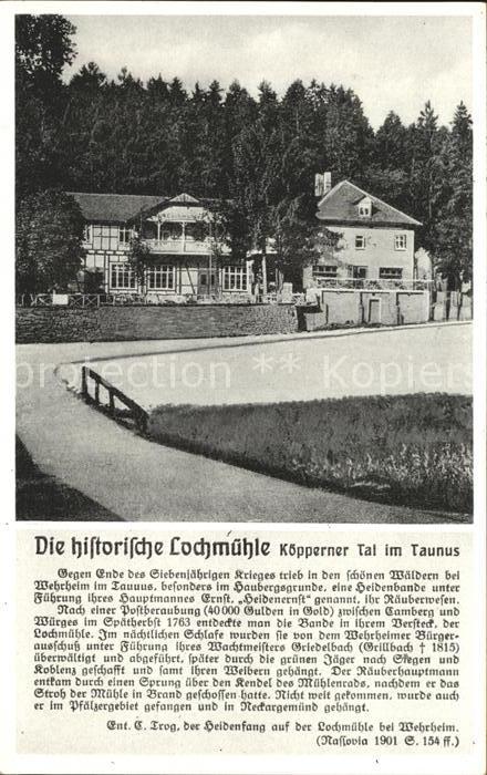 Wehrheim Historische Lochmühle im Köpperner Tal