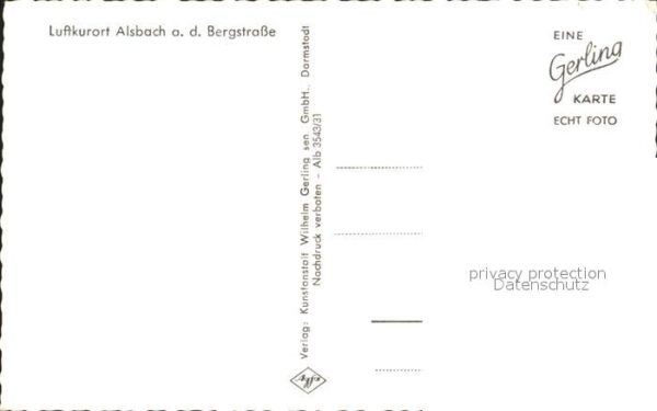 Alsbach Bergstrasse Ortsansicht Hirschpark Melibocus – Bild 2