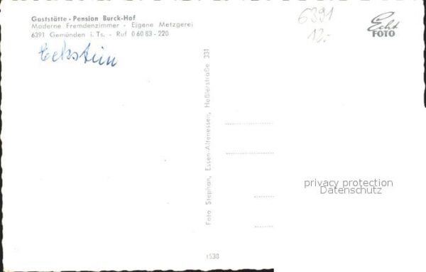 Gemuenden Taunus Gaststätte Pension Burck Hof Gastraum T – Bild 2