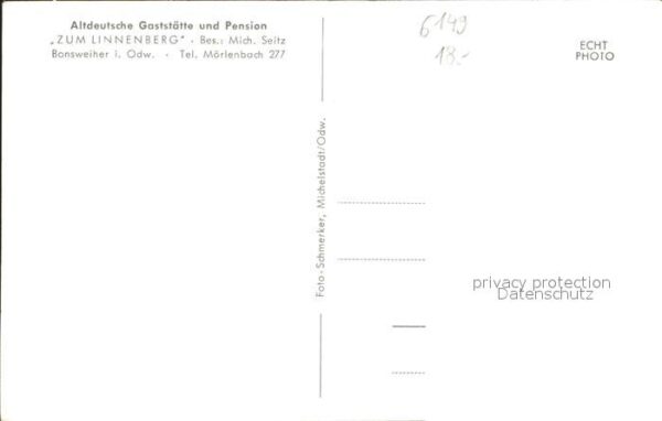Bonsweiher Altdt Gaststätte Zum Linnenberg Gasträu – Bild 2