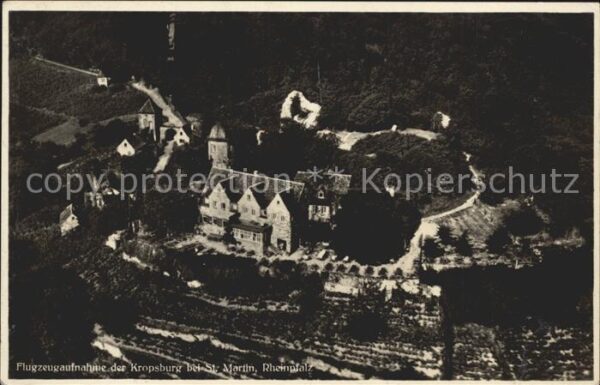 St Martin Pfalz Die Kropsburg Fliegeraufnahme