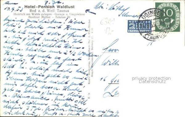 Rod Weil Ortsblick Hotel Pension Waldlust – Bild 2