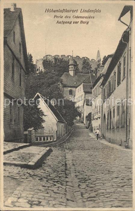 Lindenfels Odenwald Aufgang zur Burg