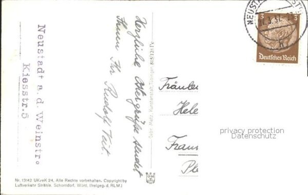 Neustadt Weinstrasse Fliegeraufnahme – Bild 2