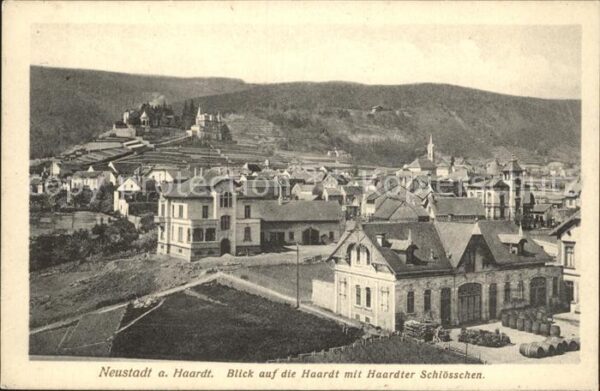 Neustadt Haardt Ortsblick mit Haardter Schlösschen