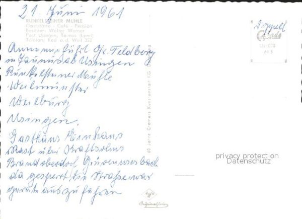 Usingen Runkelsteiner Mühle Gaststätte Pension – Bild 2
