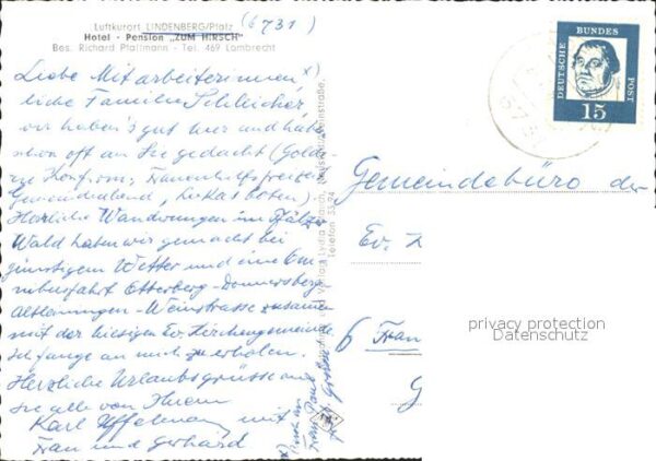 Lindenberg Pfalz Totalansicht Hotel Pension Zum Hirsch – Bild 2