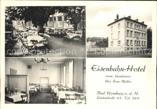 Bad Homburg Eisenbahn Hotel Freiterrasse Gastraum